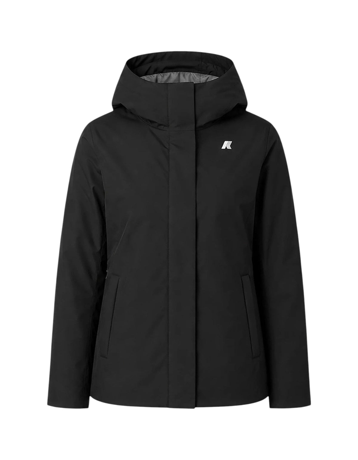K-WAY Giubbino K-Way donna K81449W DCB Lil Twill Soft Beaver Nero Grigio K81449W DCB 