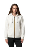 Felpa K-Way donna K8148KW 490 Lara Brushed Pc Bianco