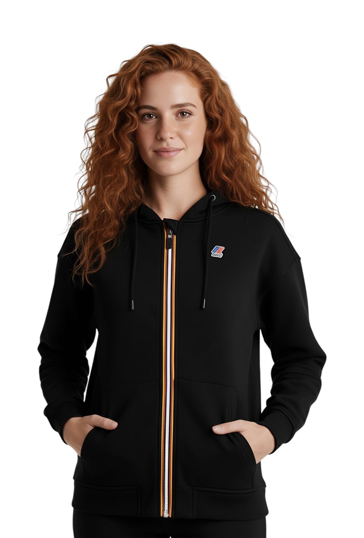 K-WAY Felpa K-Way donna K8148KW USY Lara Brushed Pc Nero K8148KW USY 