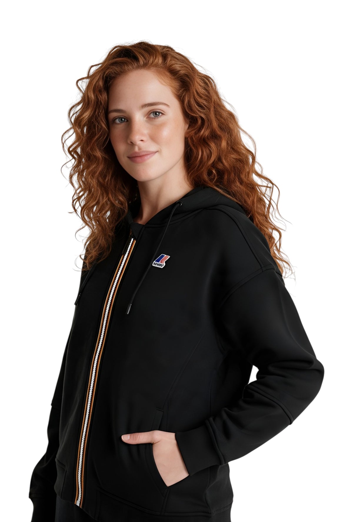 K-WAY Felpa K-Way donna K8148KW USY Lara Brushed Pc Nero K8148KW USY 