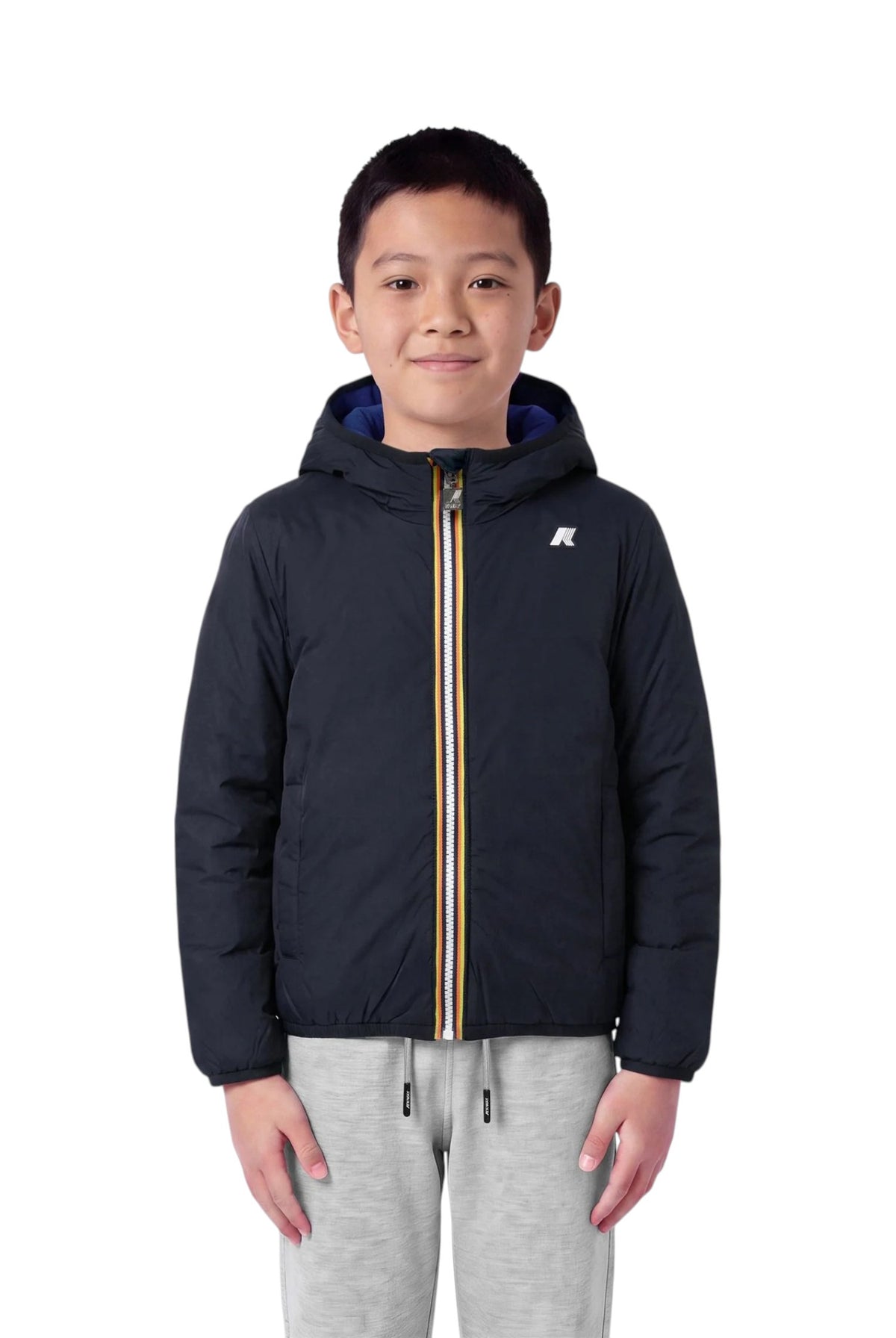 K-WAY Giubbino K-Way bambino K8161BW DAD Jack Spacer Nylon Double Royal Blu K8161BW DAD 