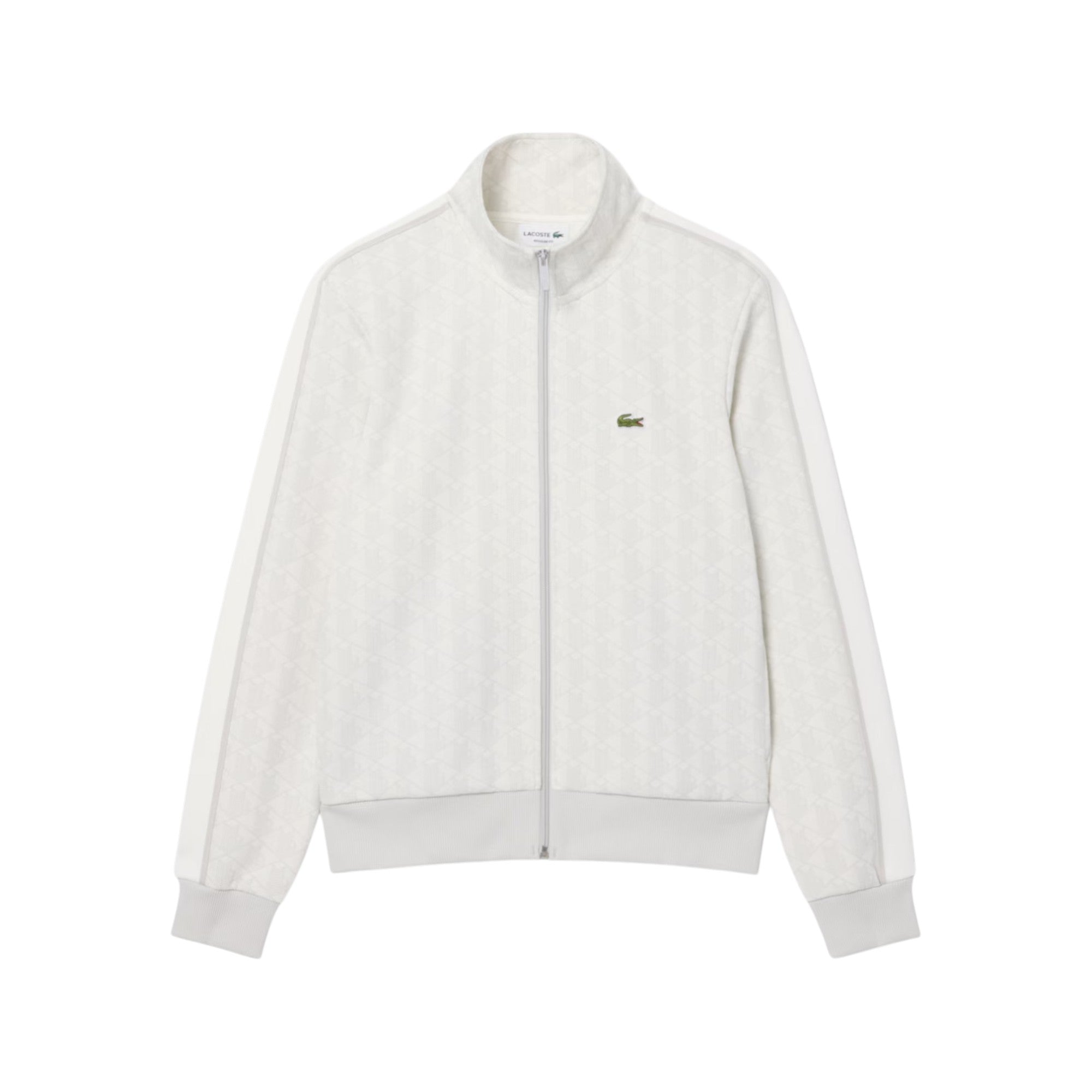 LACOSTE Felpa LACOSTE uomo Paris Monogram SH13684IW Bianco Grigio SH1368 4IW 