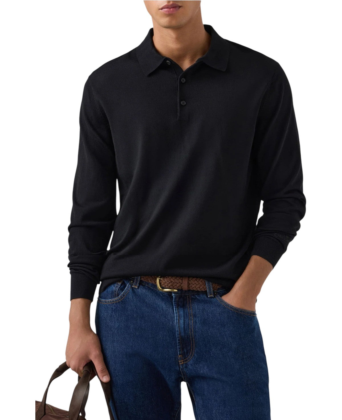 MC2 SAINT BARTH Polo MC2 Saint Barth uomo ALFI005 00068M 00 Alfie Merino Nero ALFI00500068M 00 