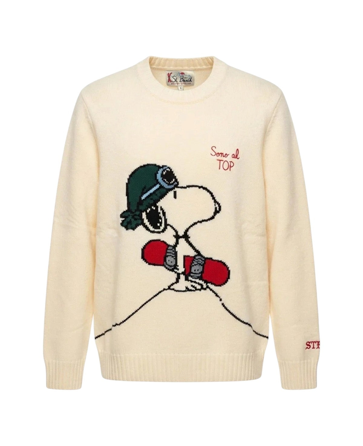 MC2 SAINT BARTH Maglione MC2 Saint Barth uomo BOMD005 03340M 10 Bombardino Snoopy Snow Border Special Edition Panna BOMD00503340M 10 