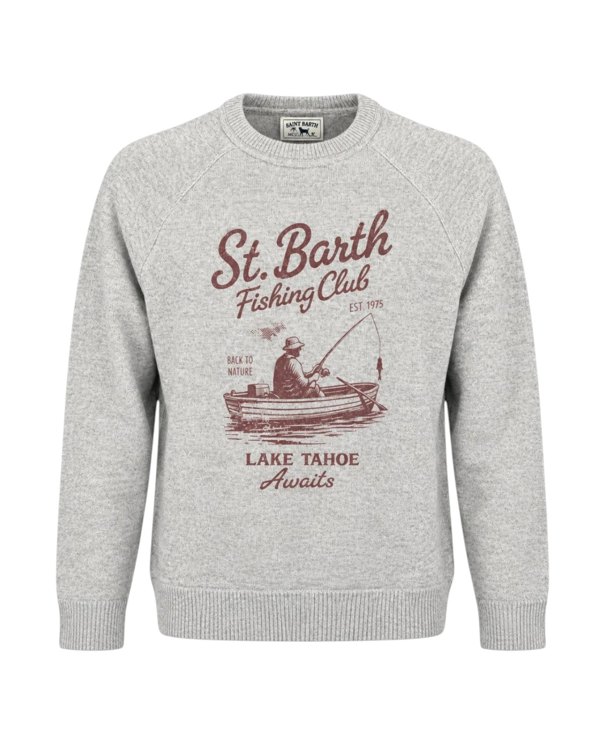 MC2 SAINT BARTH Maglia MC2 Saint Barth uomo BRIC004 00911M 15ML Bricklane Print Fishing Club Grigio BRIC00400911M 15ML 