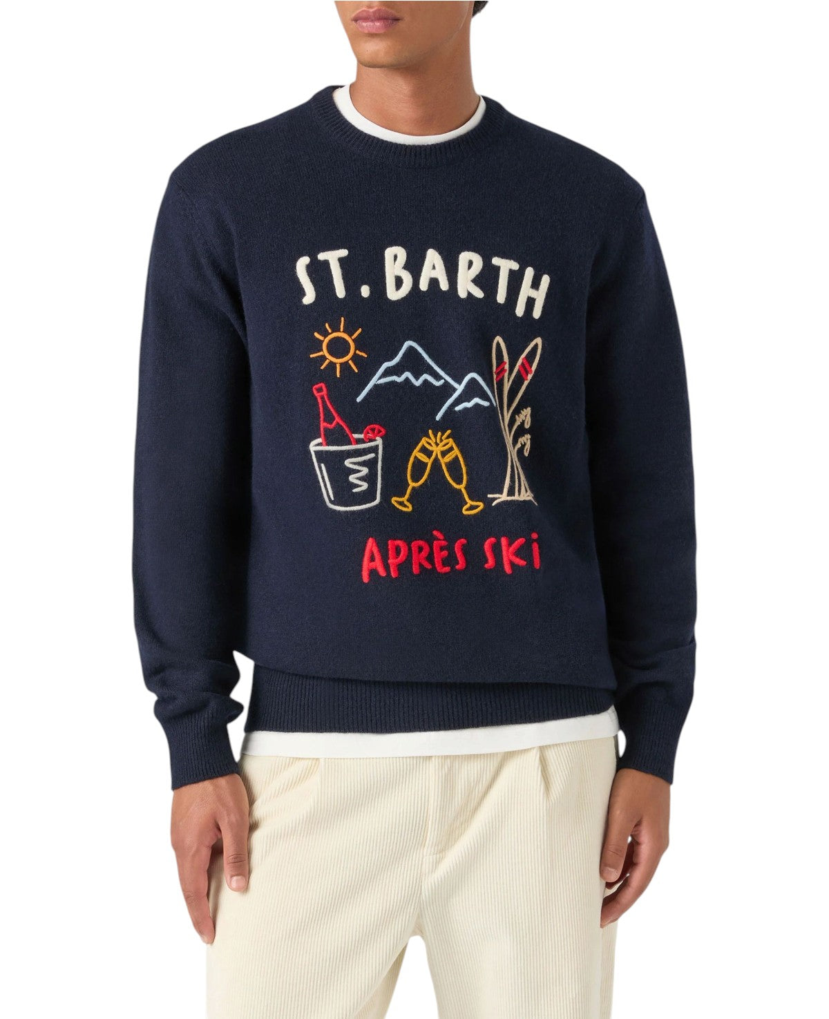 MC2 SAINT BARTH Maglia MC2 Saint Barth uomo HER0001 00226M 61 Heron Après Ski Blu Navy HER000100226M 61 