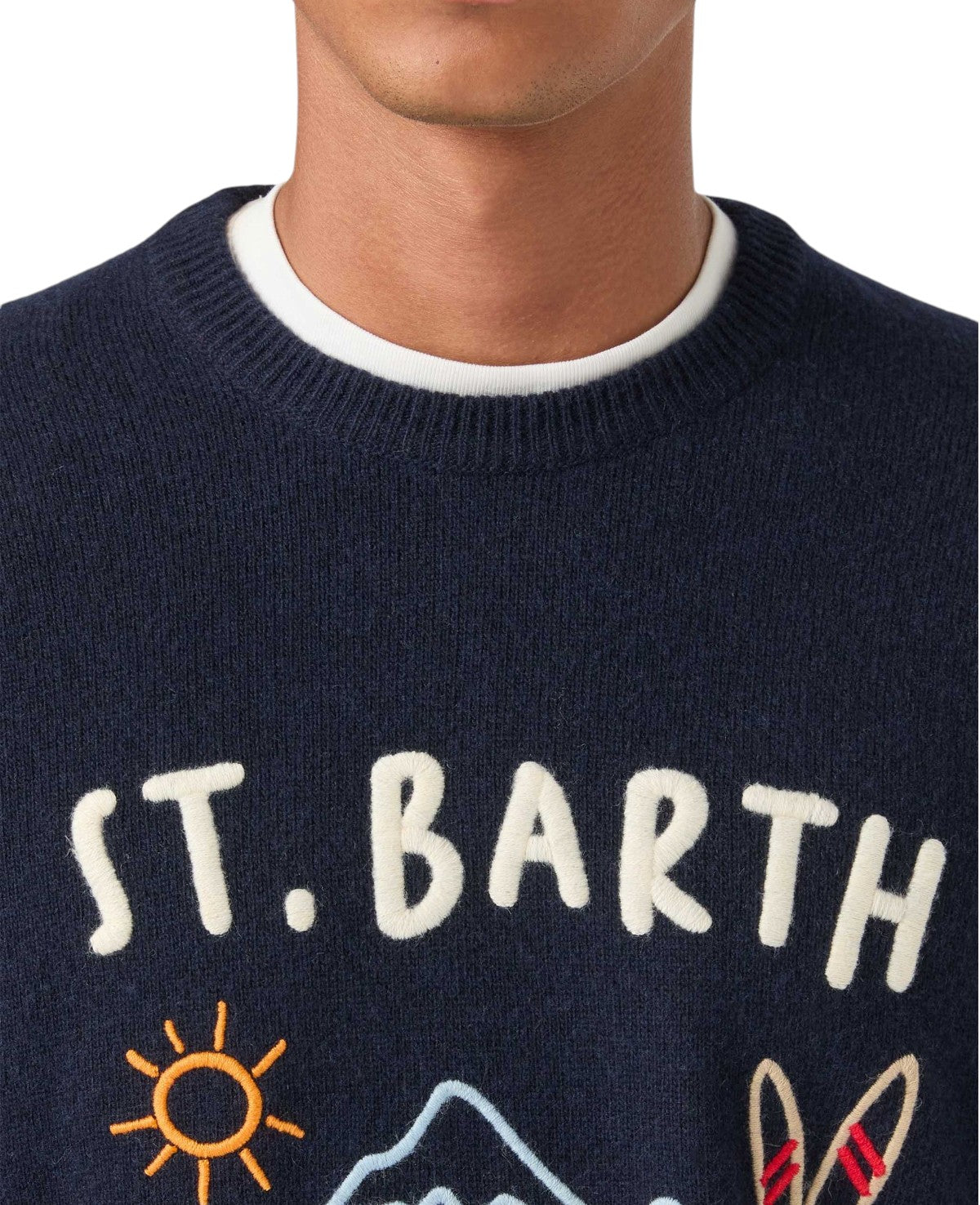MC2 SAINT BARTH Maglia MC2 Saint Barth uomo HER0001 00226M 61 Heron Après Ski Blu Navy HER000100226M 61 