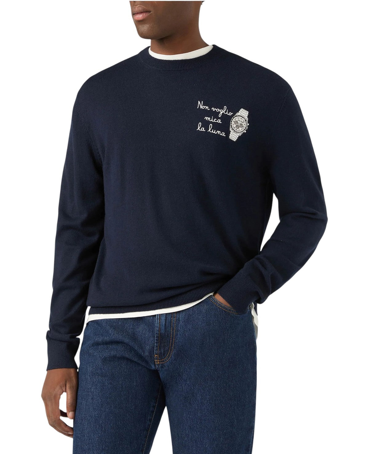 MC2 SAINT BARTH Maglia MC2 Saint Barth uomo HER0024 02930M 61 Heron Light Non Voglio Mica la Luna Blu Navy HER002402930M 61 