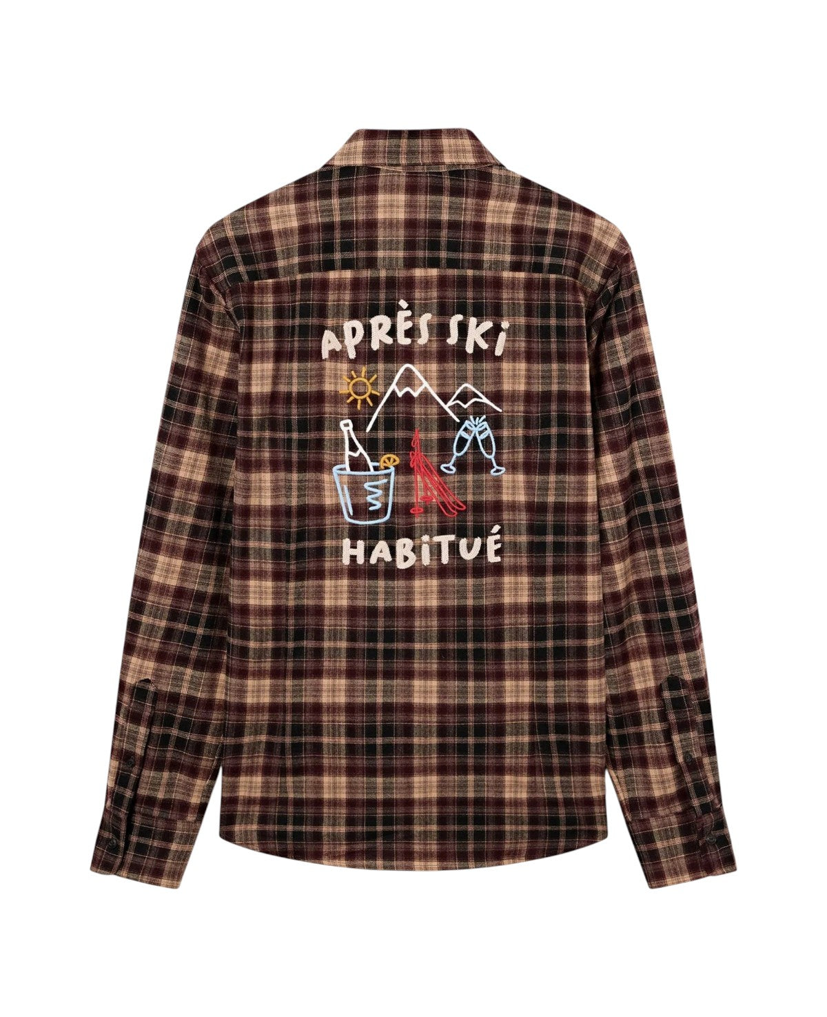 MC2 SAINT BARTH Camicia MC2 Saint Barth uomo SEEF005 00372M 1845 Seefeld Flannel Après Ski Tartan Marrone e Bordeaux SEEF00500372M 1845 