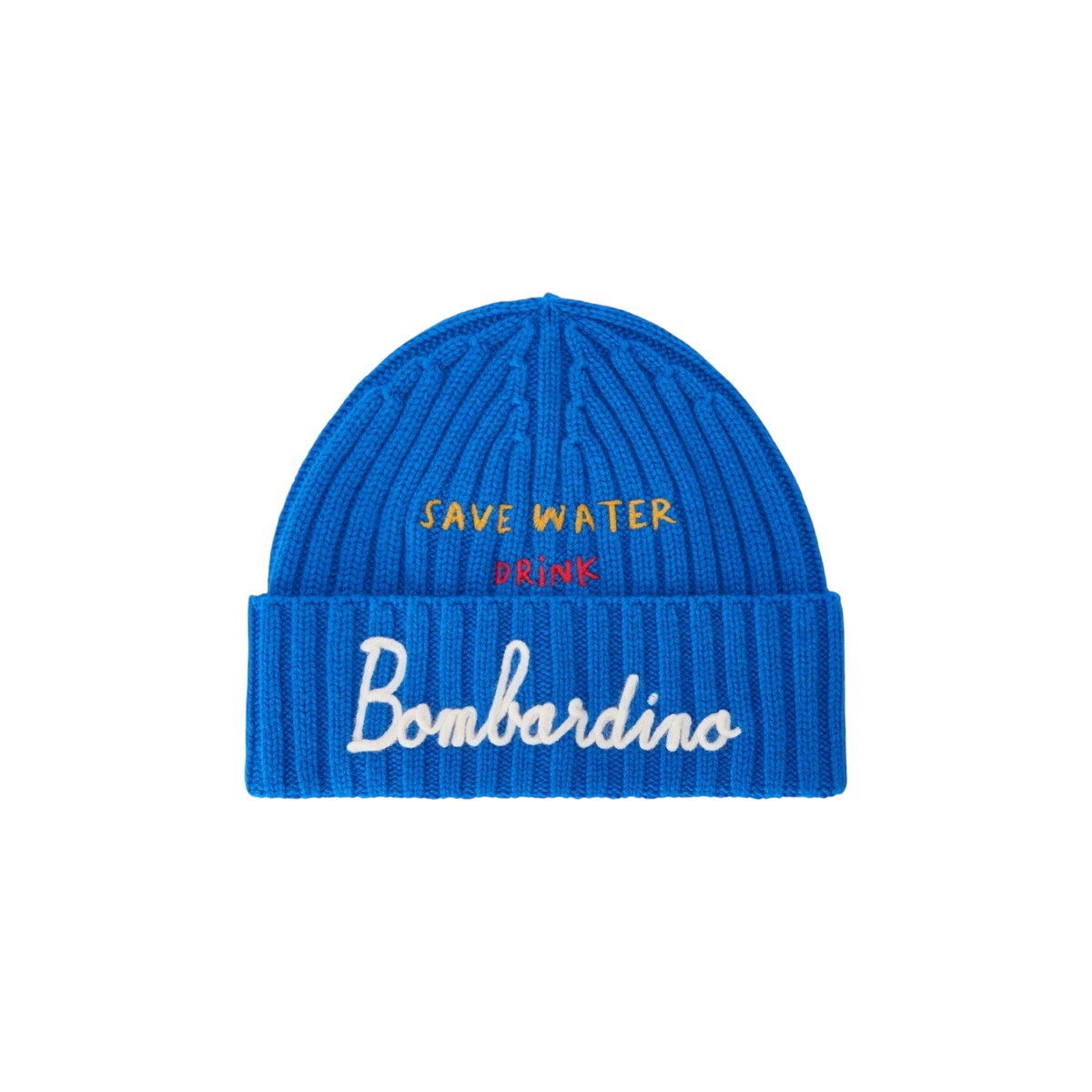 MC2 SAINT BARTH Cappello MC2 Saint Barth uomo WENG001 03773M 17 Wengen Beanie Save Water Drink Bombardino Blu Royal WENG00103773M 17 