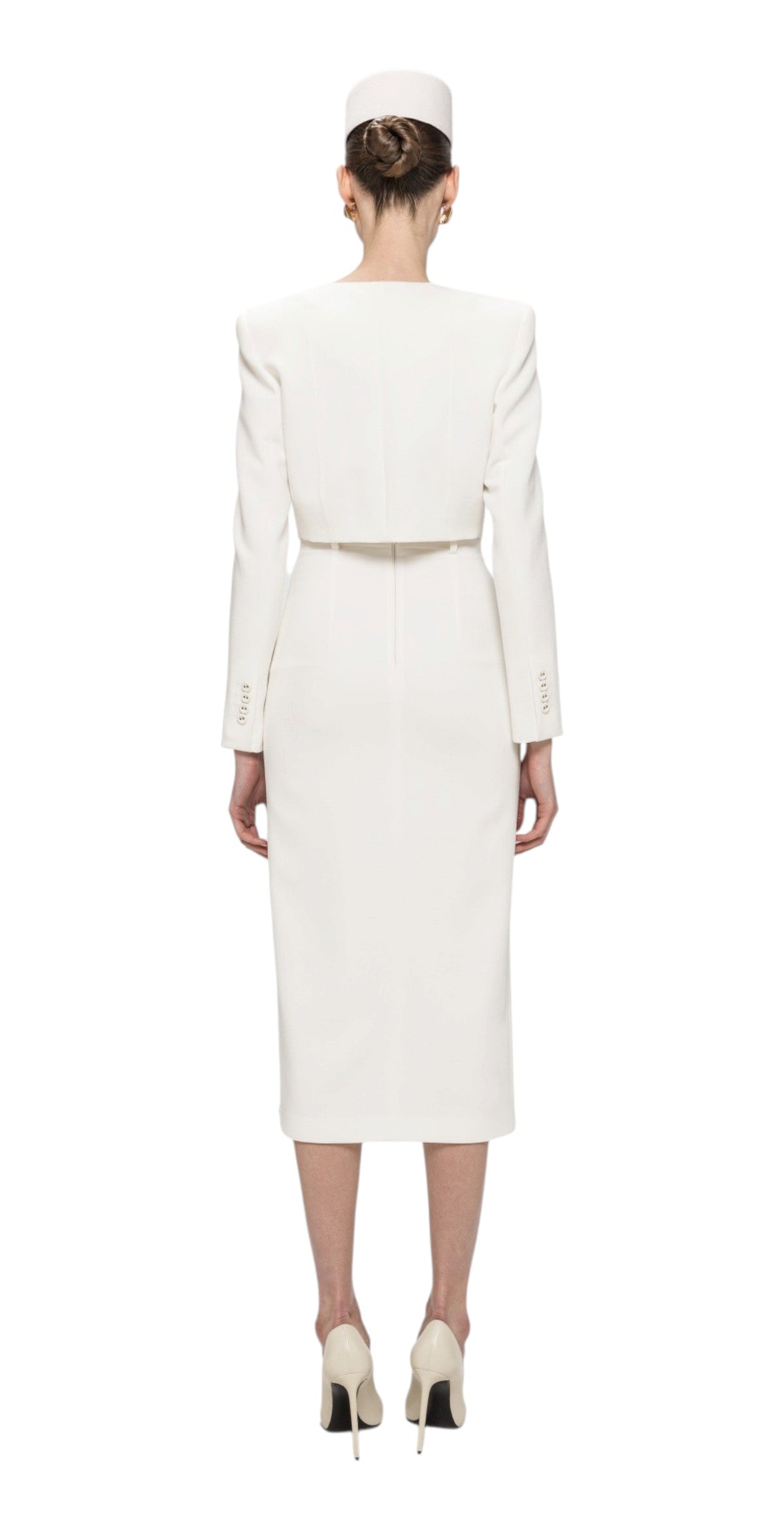NISSA Gonna Nissa donna F16779 1 midi sartoriale Bianco F16779 1 