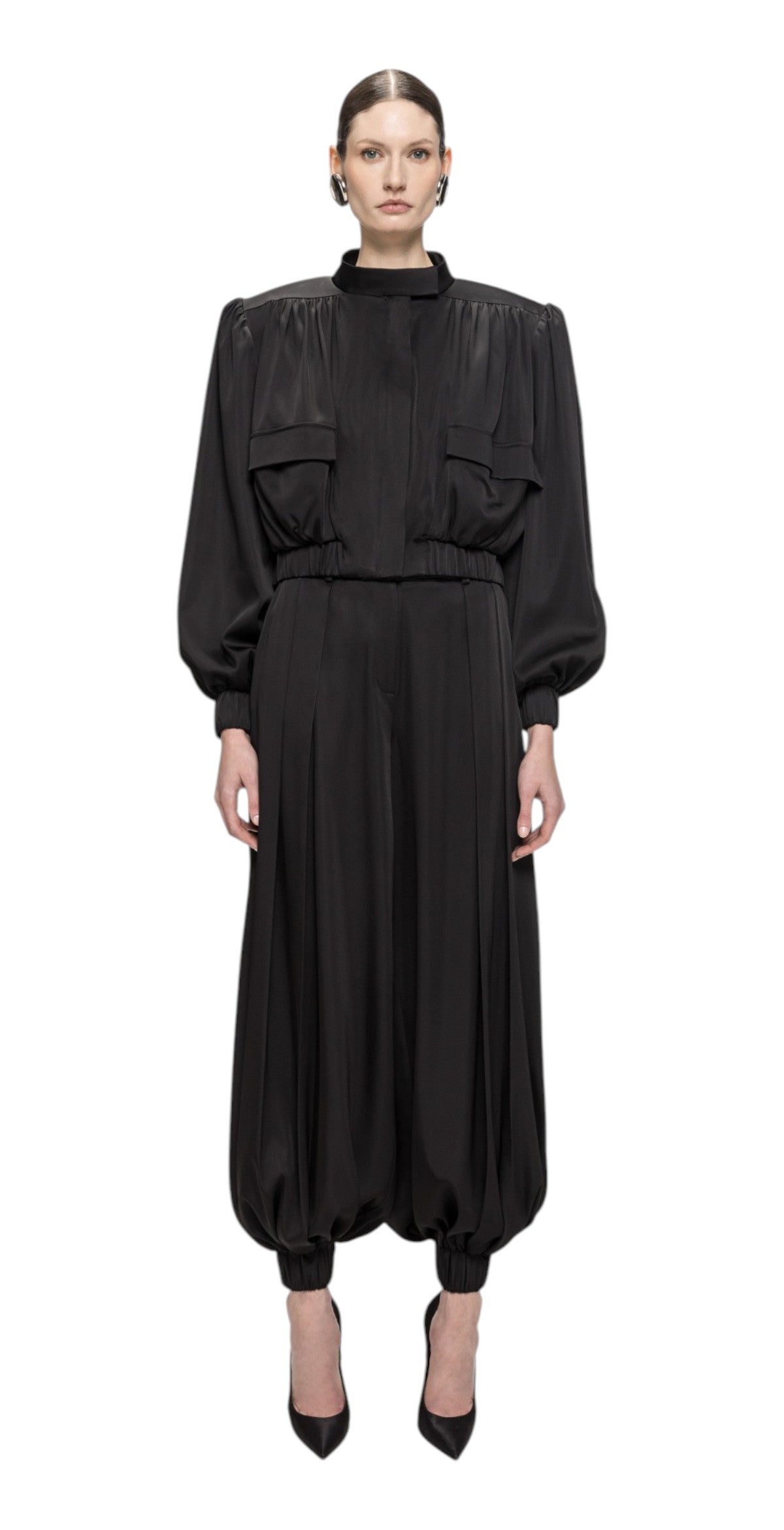 NISSA Giacca Nissa donna J16774 99 corta oversize in viscosa Nero J16774 99 