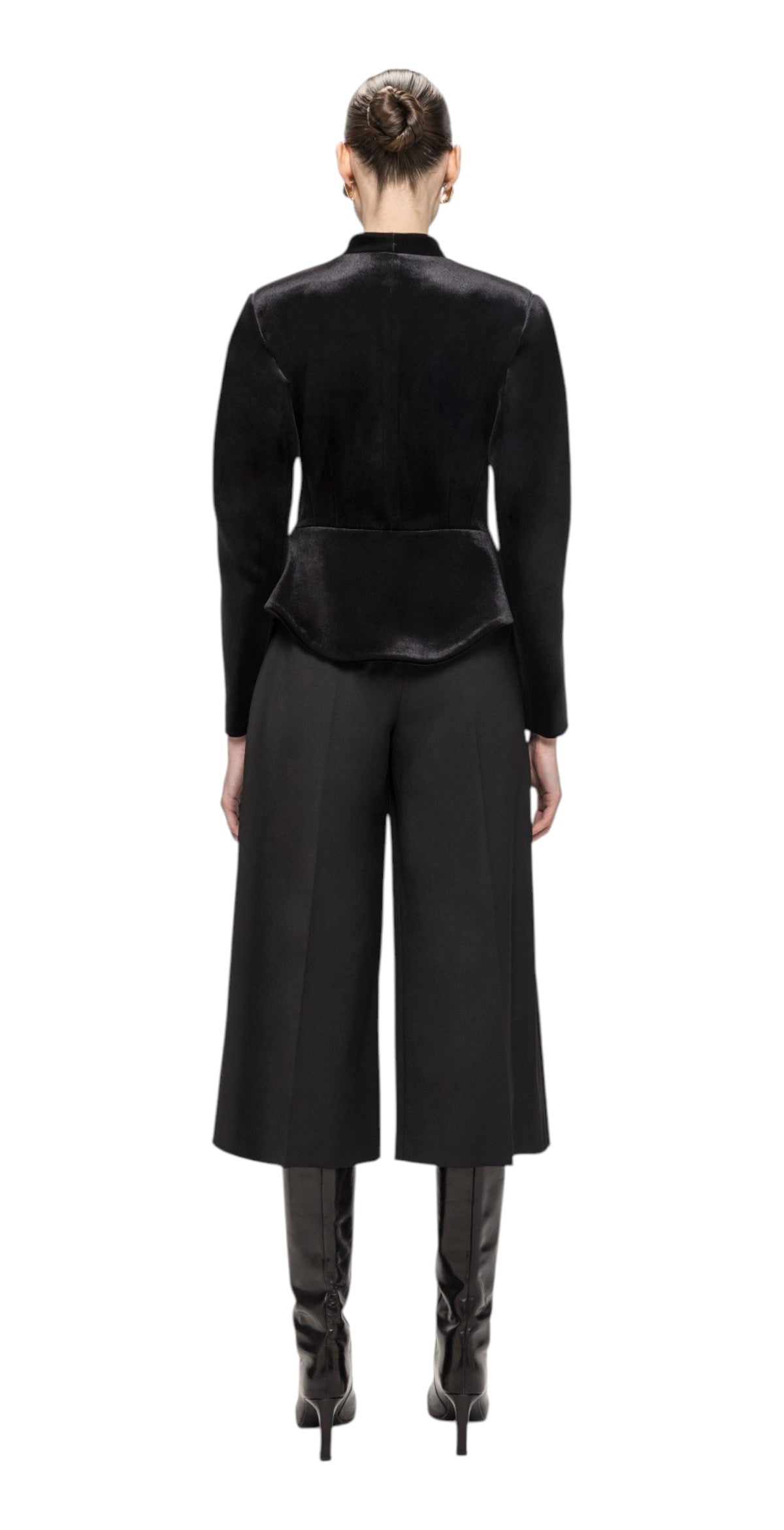 NISSA Giacca Nissa donna J16843 99 aderente in velluto Nero J16843 99 