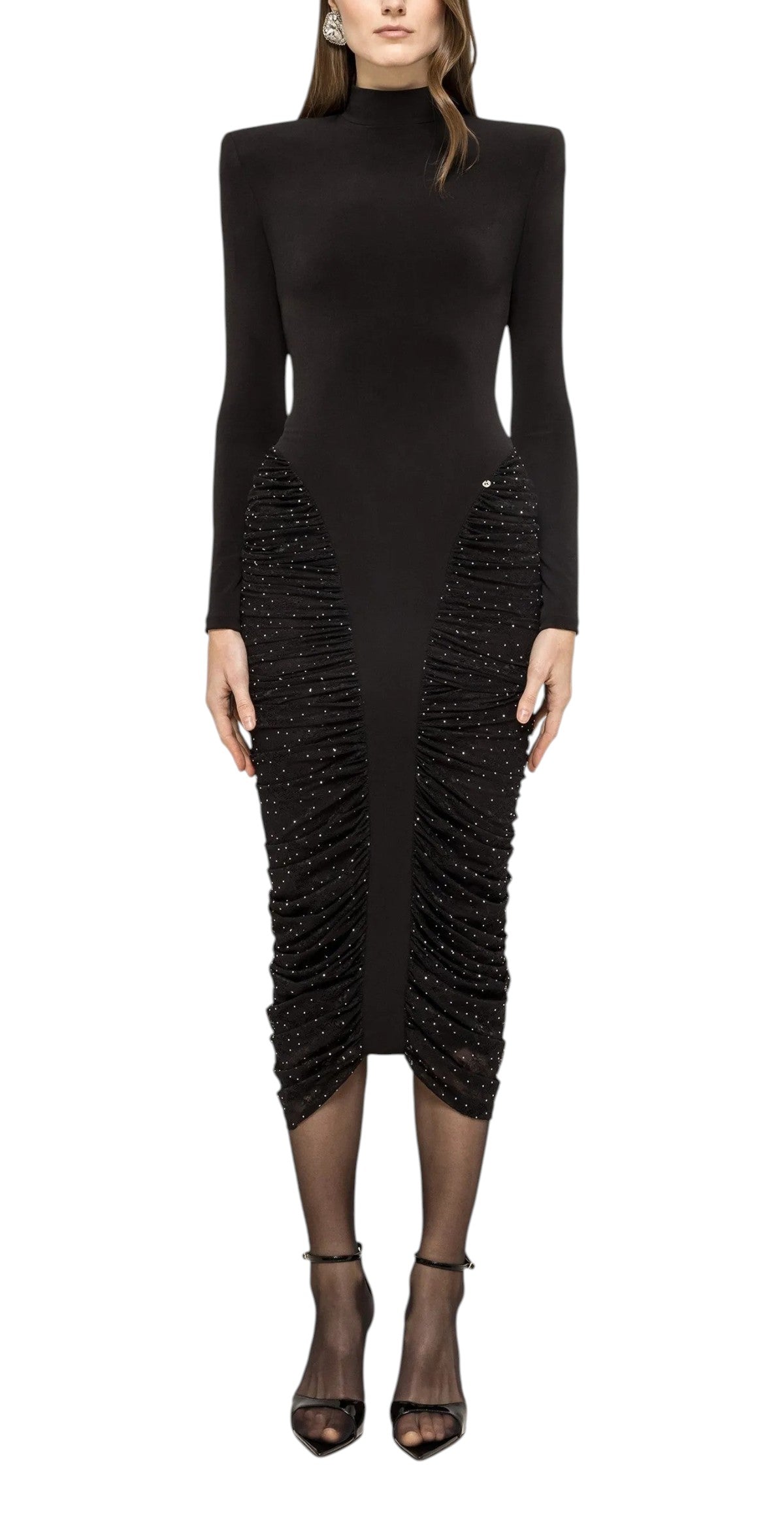 NIssa Abito Nissa donna RS16715 1 con pizzo e strass Nero RS16715 1 