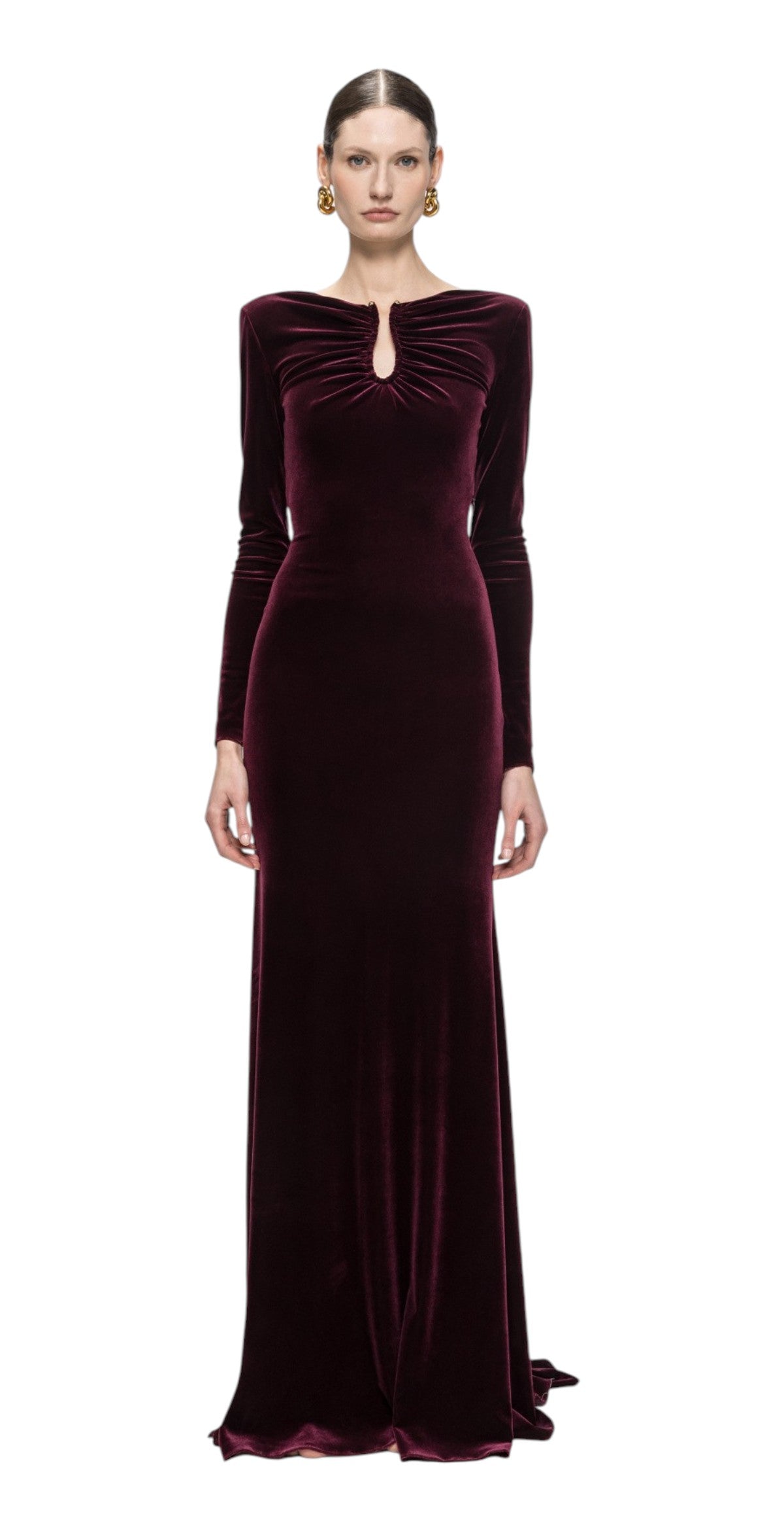 NIssa Abito Nissa donna RS16854 5 in velluto Bordeaux RS16854 5 