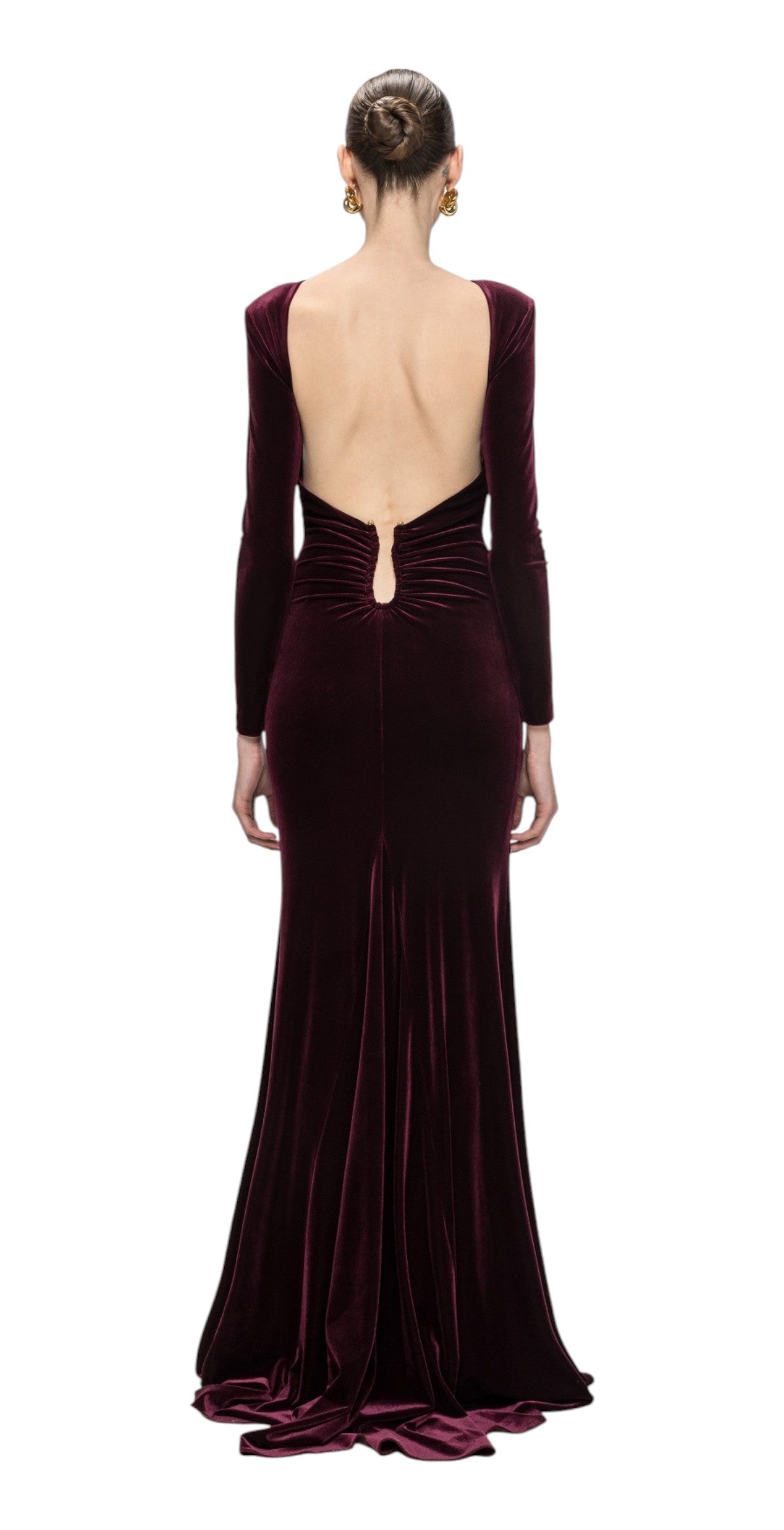 NIssa Abito Nissa donna RS16854 5 in velluto Bordeaux RS16854 5 