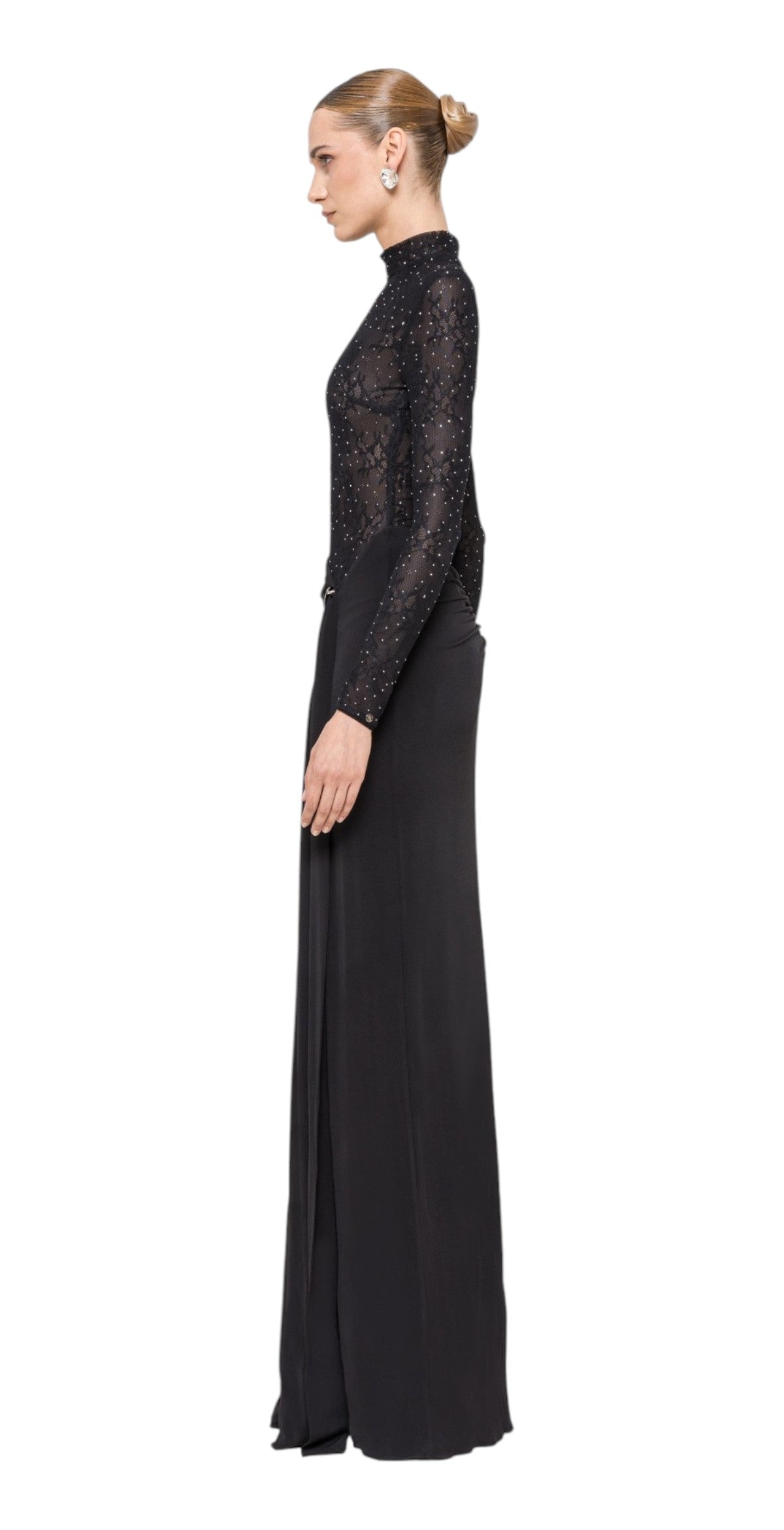 NIssa Abito Nissa donna RS16860 99 in pizzo con strass Nero RS16860 99 