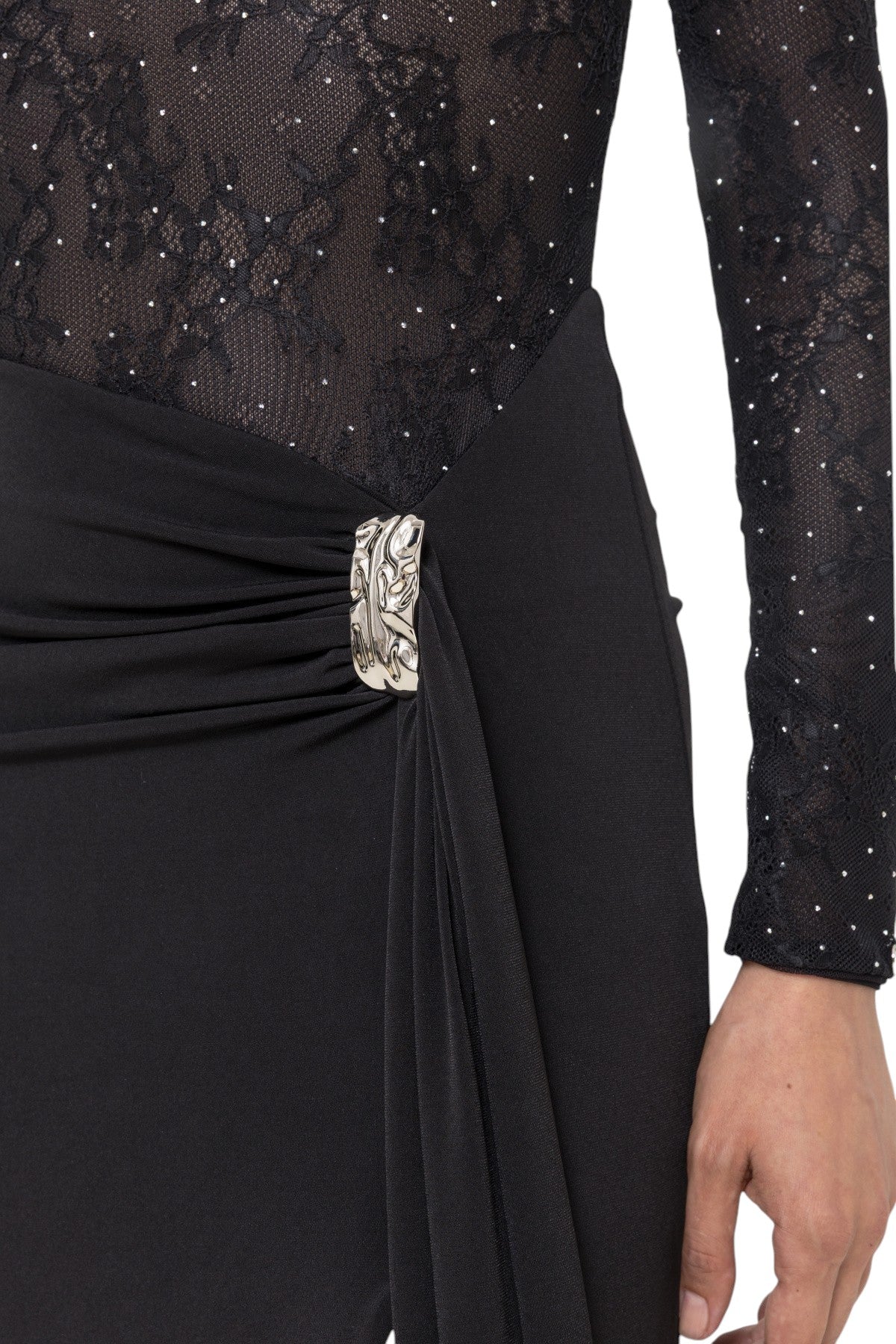 NIssa Abito Nissa donna RS16860 99 in pizzo con strass Nero RS16860 99 
