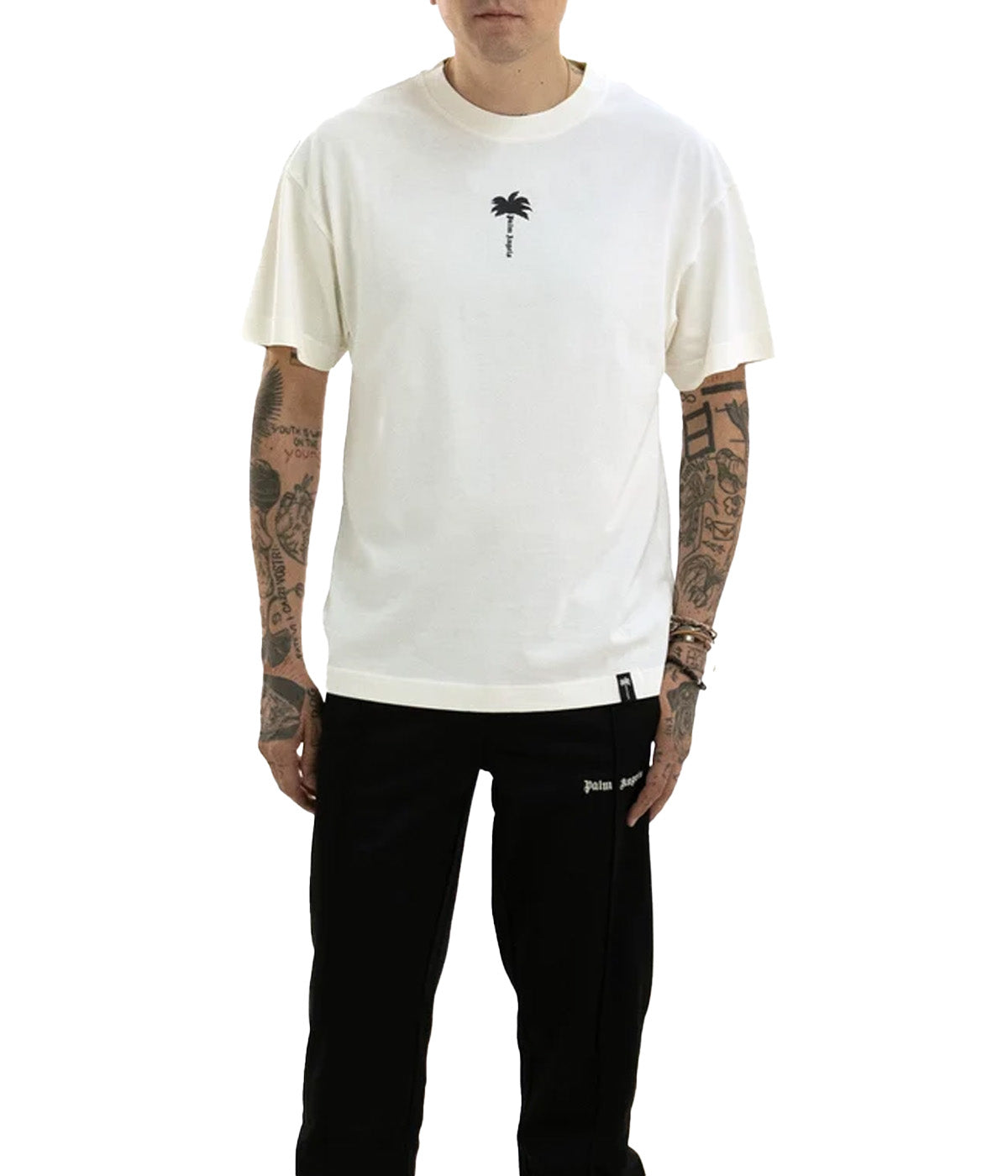 PALM ANGELS T-shirt PALM ANGELS uomo PAMAA001JR008 Bianca PAMAA001JR008 0310 