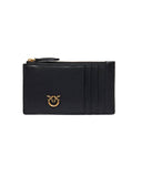 Portacarte PINKO donna 100251A0F1 nero oro Love birds