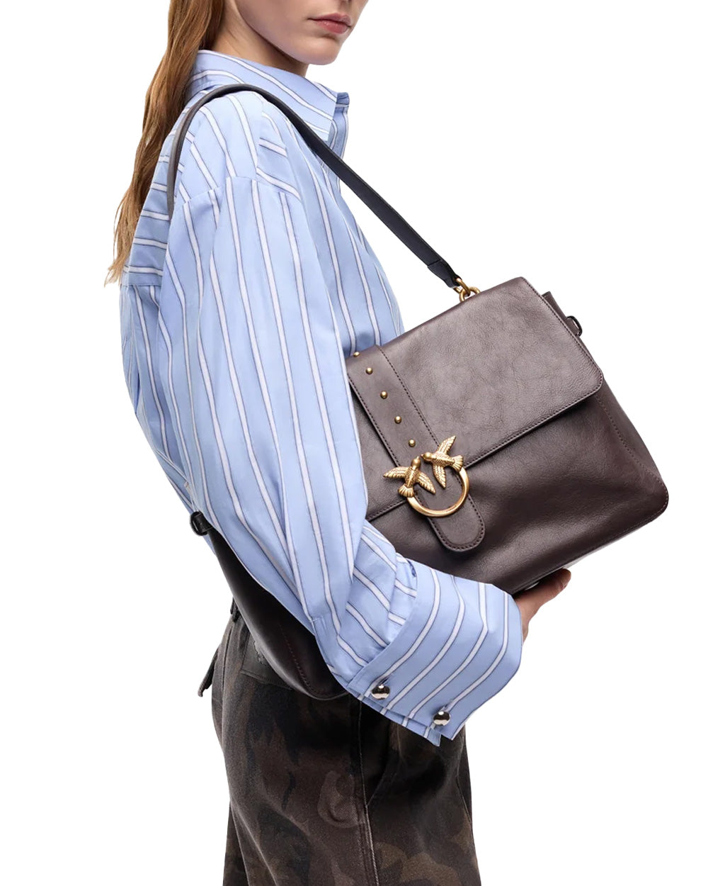 PINKO Borsa PINKO donna 105067A2JG LOVE ONE EXTRA SLOUCHY Marrone<BR/> 105067A2JG M12Q 
