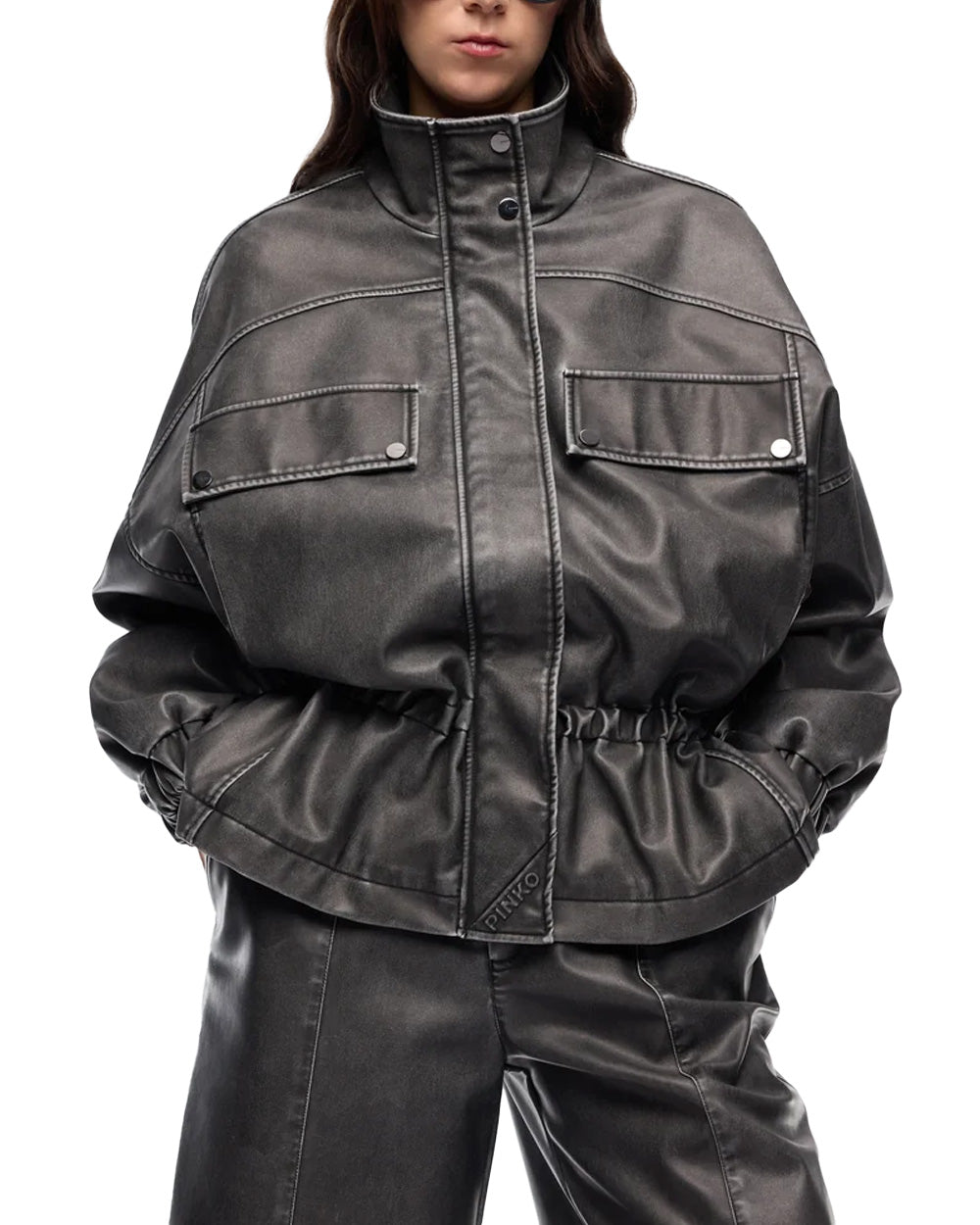 PINKO Giacca PINKO donna 107074A3E8 BARKERIA BLOUSON Grigia<BR/> 107074A3E8 I76 