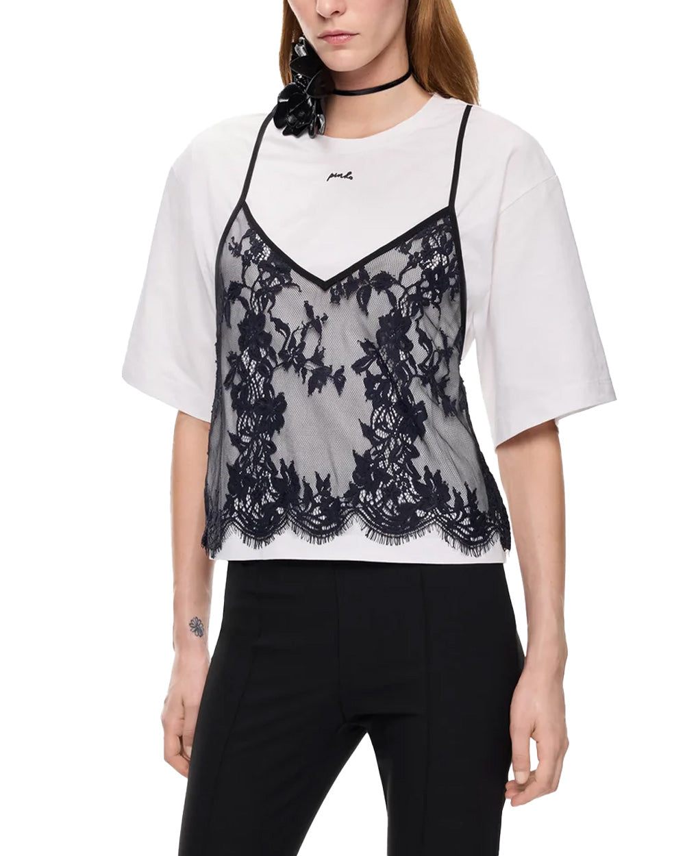 PINKO T-shirt PINKO donna 107155A3FL TULIPANO Bianca<BR/> 107155A3FL ZZ1 