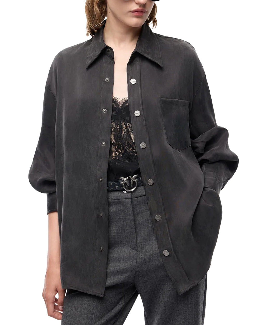 PINKO Camicia PINKO donna 107169A3F8 CARESER Nera 107169A3F8 Z98 