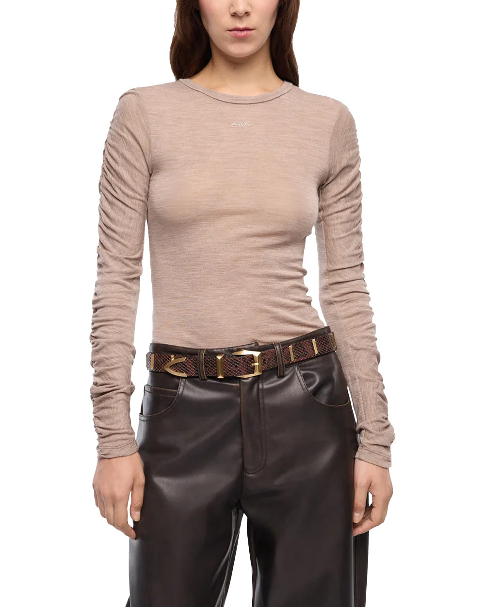 PINKO Maglia PINKO donna 107317A3H0 MUSCARI Beige 107317A3H0 D23 