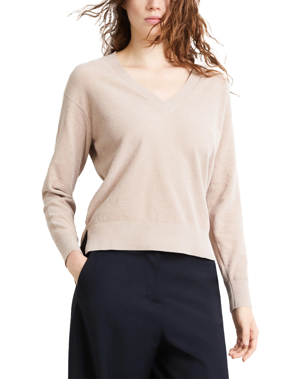 RRD Pullover Velvet Vent V-Neck RRD donna W26634 White sand W26634 85 
