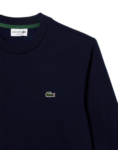 LACOSTE Felpa Lacoste uomo SH9608 Blu cotone taglio classic collo alto <BR/> SH9608 166 