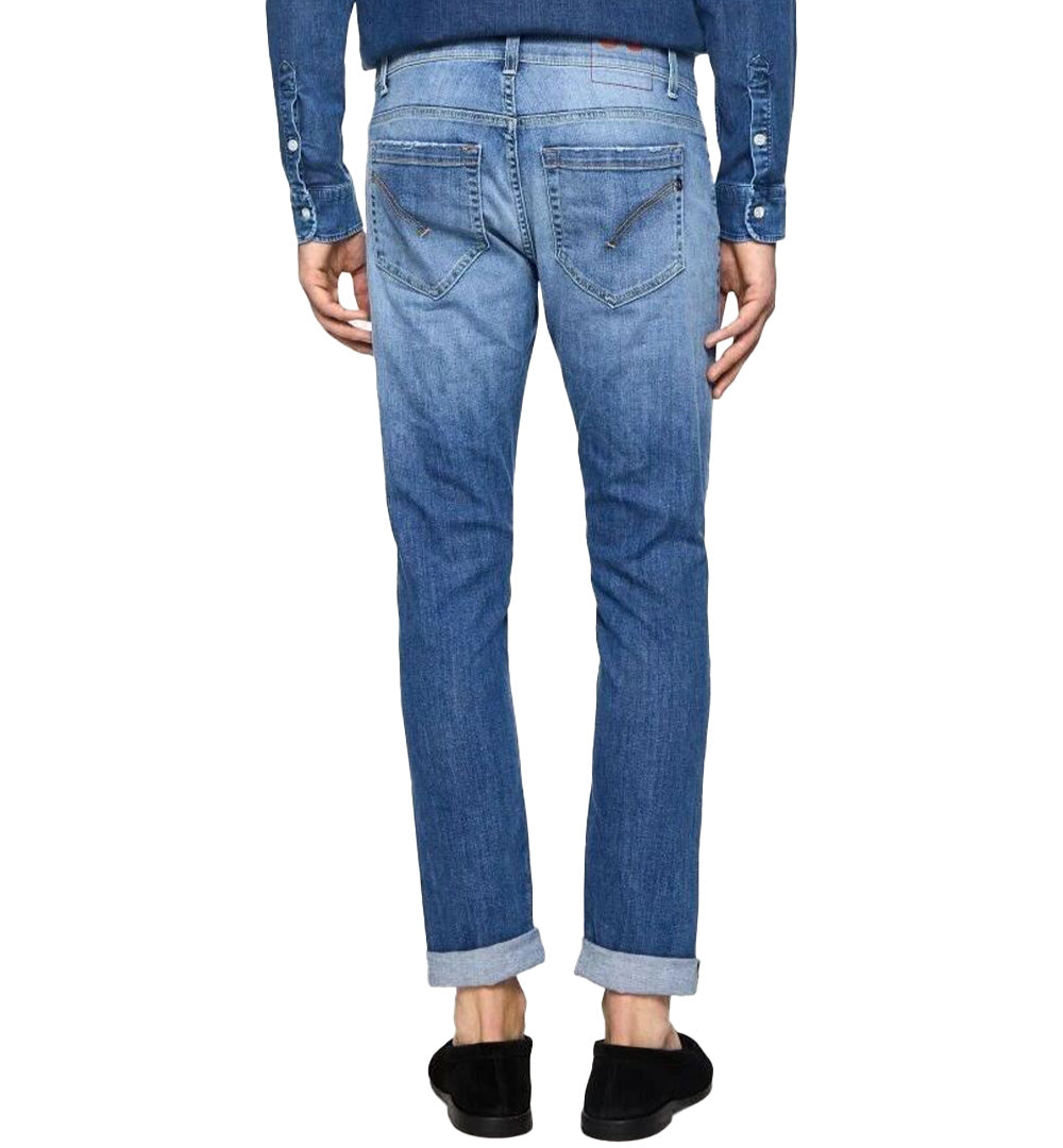 DONDUP Jeans Dondup George uomo UP232DS0296U Denim skinny fit medio chiaro zip bottone UP232DS0296U 800 