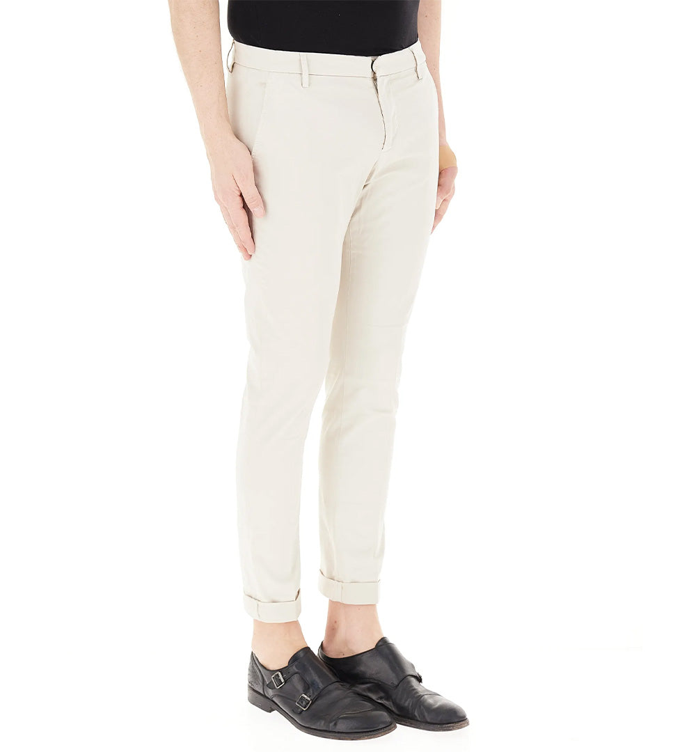 DONDUP Pantalone Dondup Gaubert uomo UP235RSE036UPTD Beige slim chino cotone UP235RSE036UPTD 004 