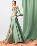 Abito Giada Curti donna A495T71 verde salvia