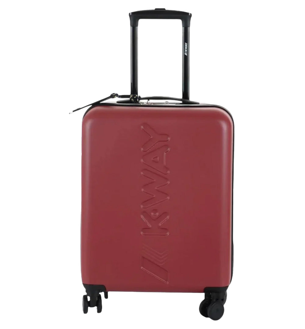 K-WAY Trolley K-Way Carrello Piccolo K11416W Rosso unisex stampa logo ruote lucchetto abs<BR/> K11416W L37 
