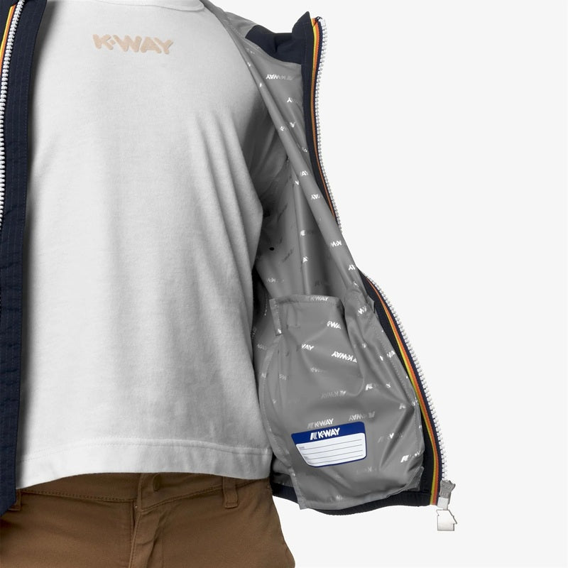 K-WAY Giubbino K-way bambino K21371W K89 JACK STRETCH DOTblu delpth scuro K21371W K89 