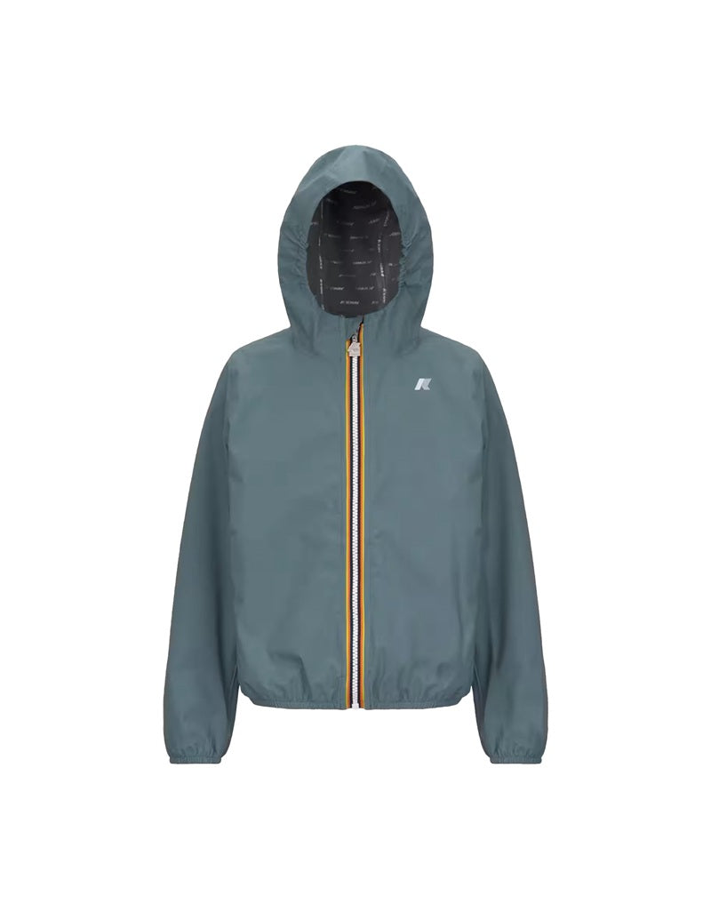 K-WAY Giubbino K-way bambino K21371WR H04 JACK STRETCH DOT verde menta cappuccio K21371WR H04 
