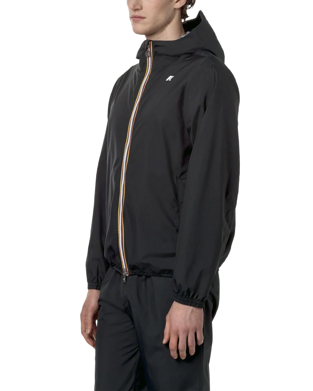 K-WAY Giubbino K-way uomo K5127QW Jack stretch dot nero nylon cappuccio K5127QW USY 