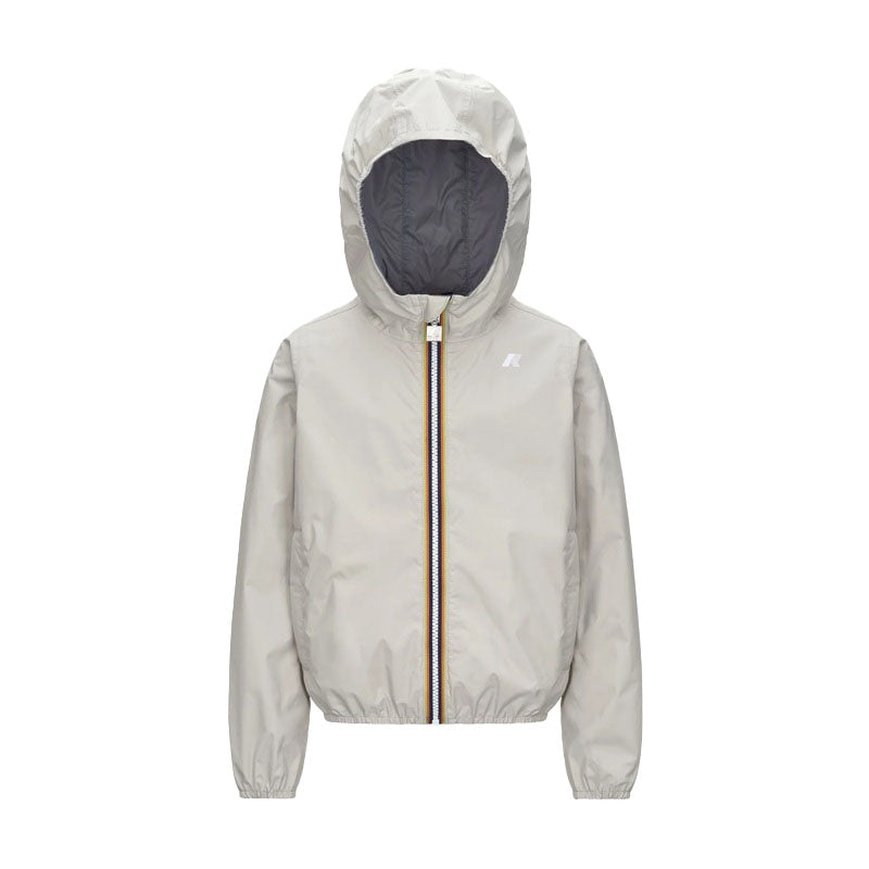 K-WAY Giubbino K-way bambino K61314W B10 JAKE PLUS 2 REVERSIBLE grigio cappuccio K61314WR B1O 