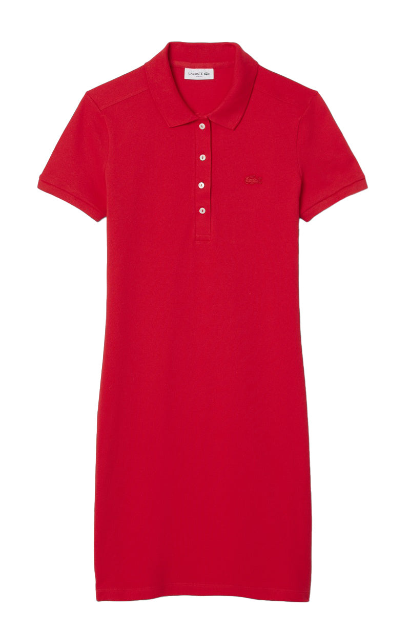 LACOSTE Vestito Lacoste donna EF5473 ZBG rosso piquet EF5473 ZBG 