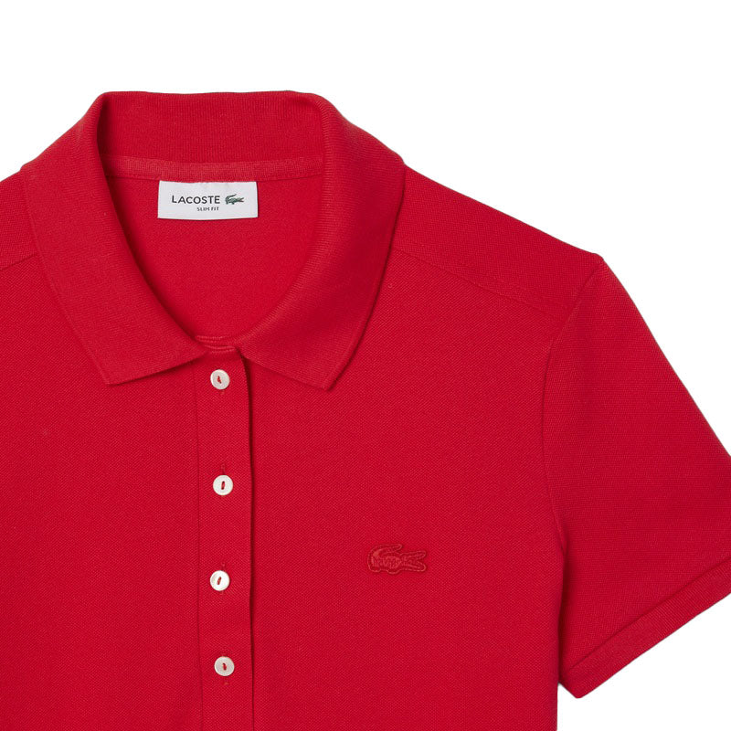 LACOSTE Vestito Lacoste donna EF5473 ZBG rosso piquet EF5473 ZBG 