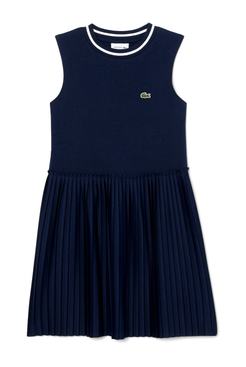 LACOSTE Abito Lacoste bambina EJ8430 166 blu piquet EJ8430 166 