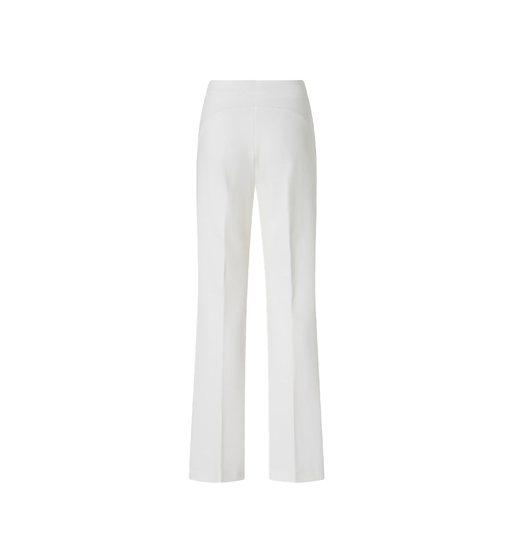 PINKO Pantalone Pinko donna Resta 104926 A0HM Bianco viscosa texture vita alta tasche zip bottoni 104926 A0HM Z05 