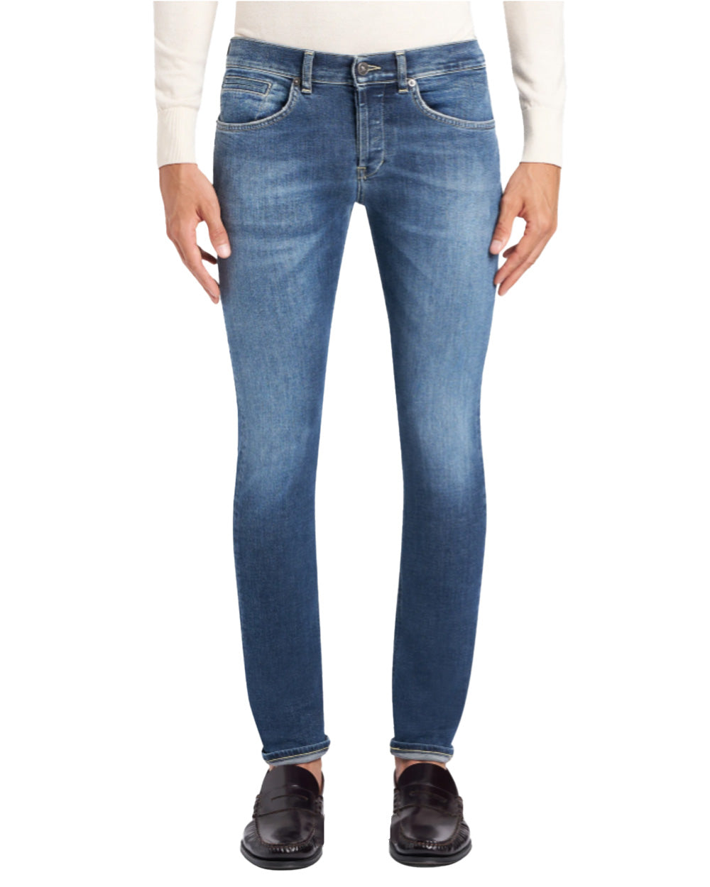 DONDUP Jeans DONDUP uomo UP232DSK316UJ13 Blu cinque tasche skinny fit denim stretch UP232DSK316UJ13 800 