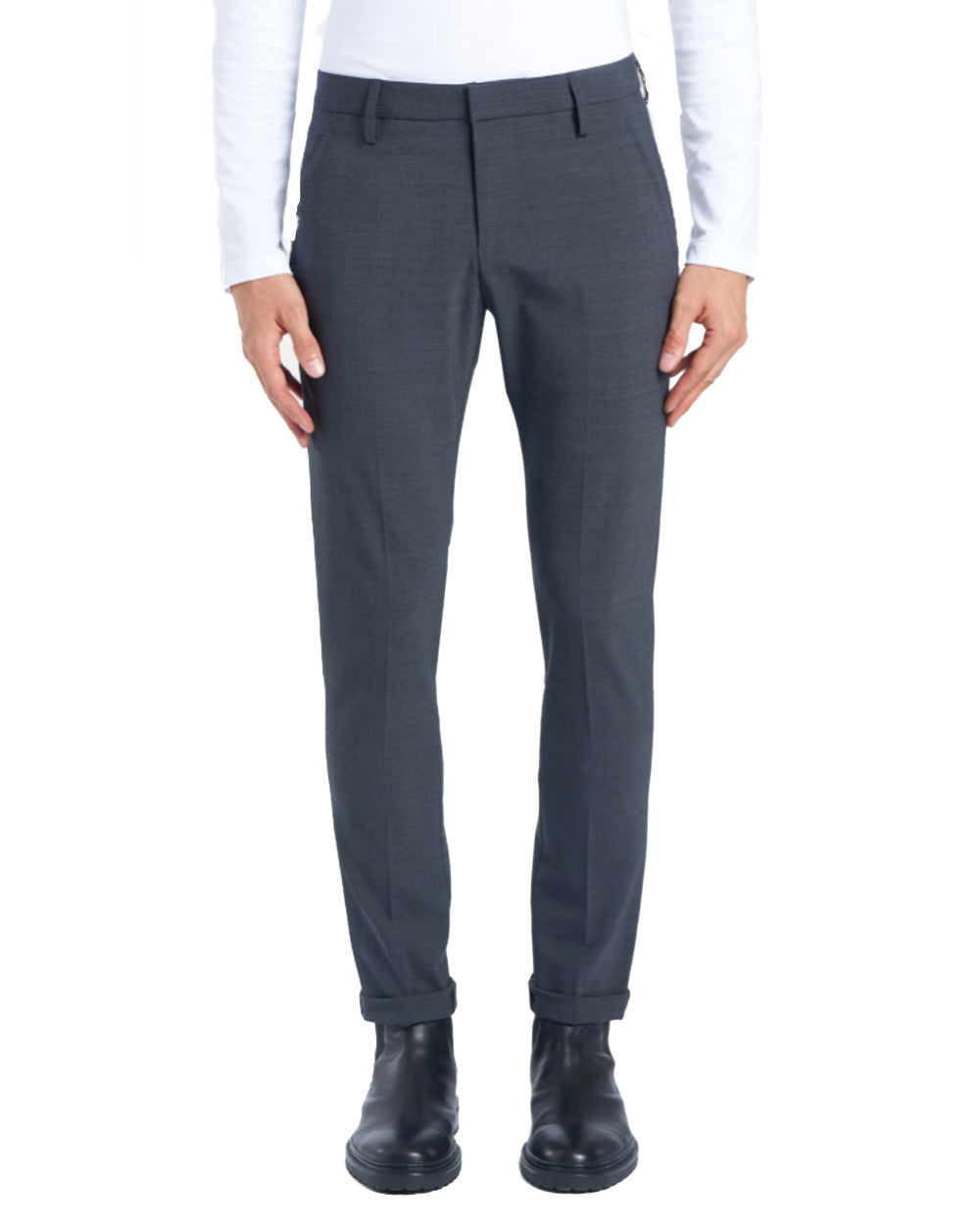 DONDUP Pantalone DONDUP uomo UP235TS0009UXXX Grigio slim chino vita bassa tasche UP235TS0009UXXX 945 