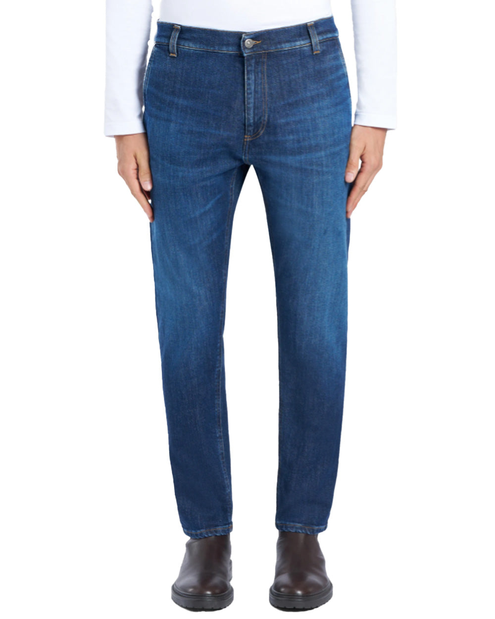 DONDUP Jeans DONDUP uomo JEFF UP641DSE340UK05 Blu cinque tasche carrot fit Denim stretch UP641DSE340UK05 800 