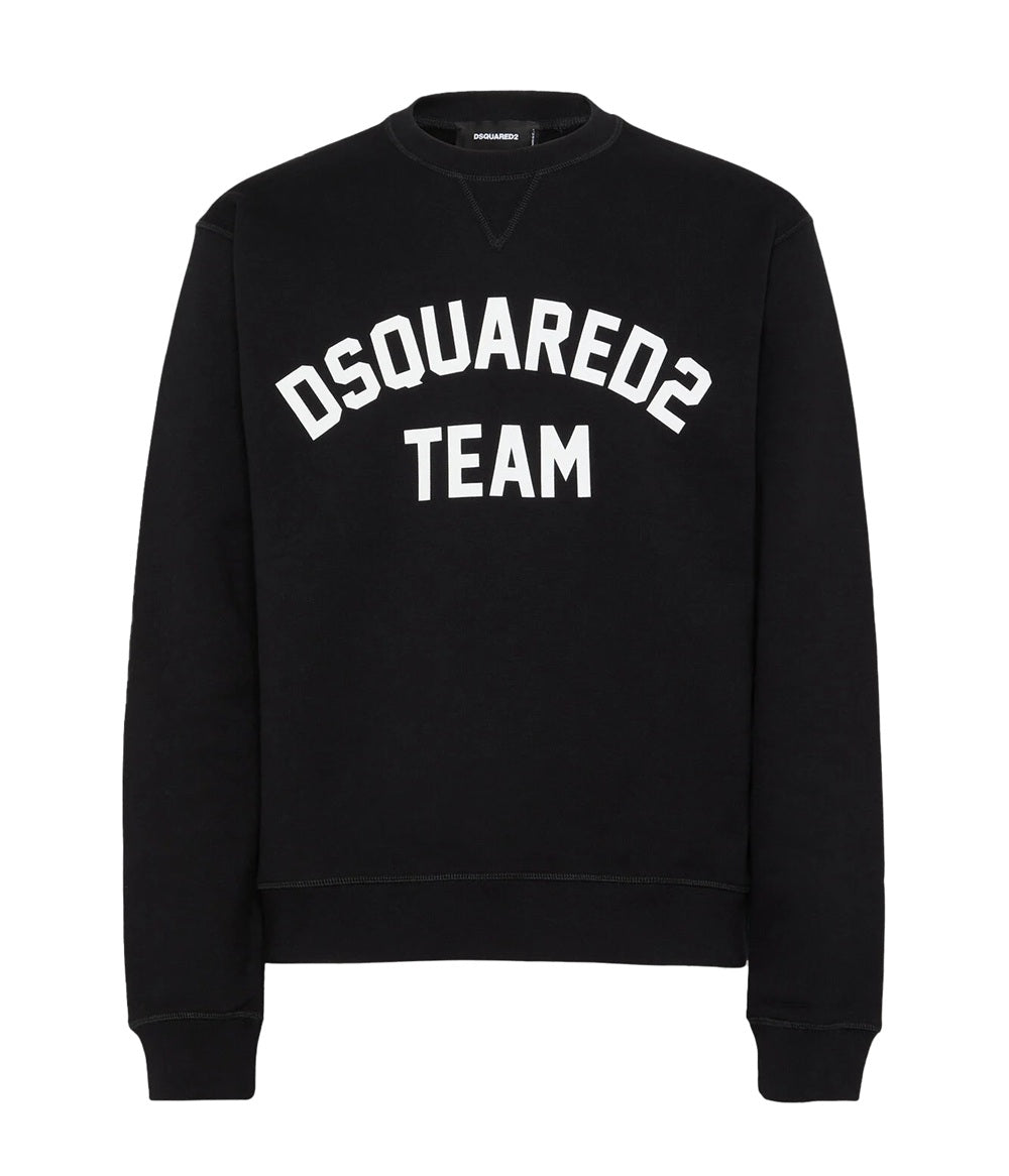 DSQUARED2 Felpa Dsquared2 uomo S74GU0887S25516900 Nera con stampa S74GU0887S25516 900 