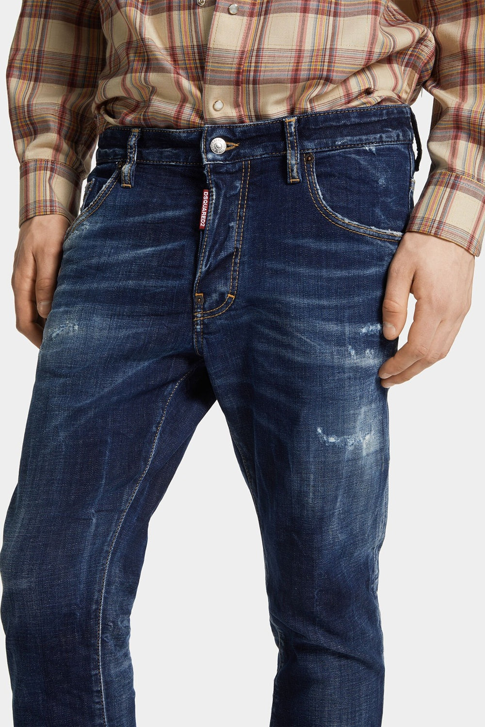 DSQUARED2 Jeans Dsquared2 uomo  S71LB1642S30664470 blu scuro denim skater jean S71LB1642S30664 470 
