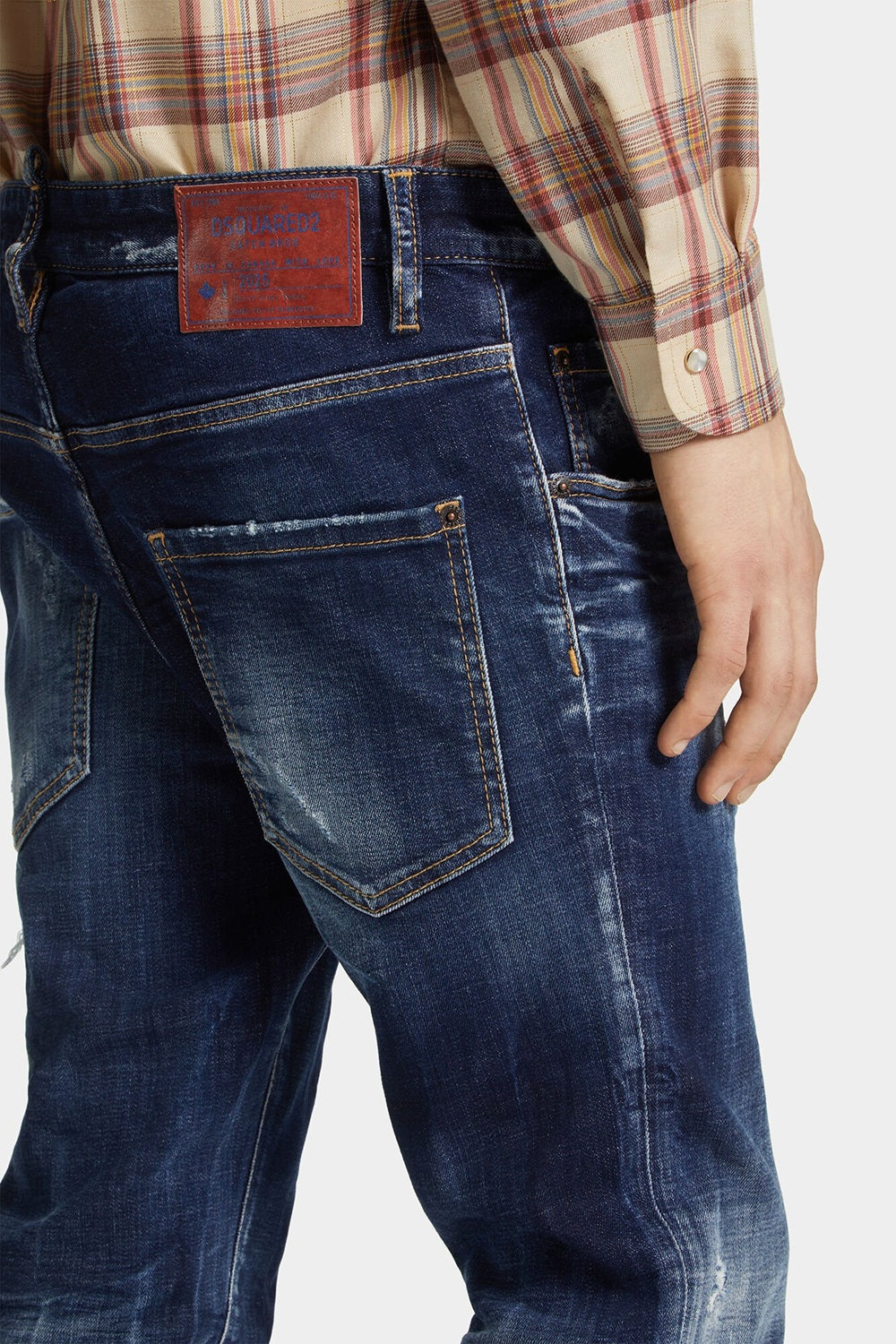 DSQUARED2 Jeans Dsquared2 uomo  S71LB1642S30664470 blu scuro denim skater jean S71LB1642S30664 470 