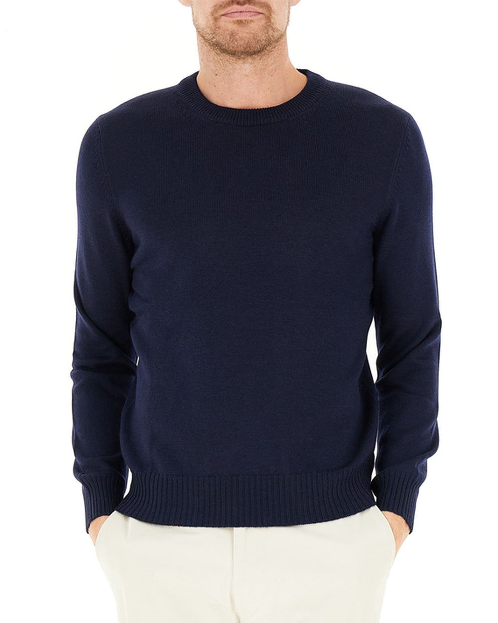 GRAN SASSO Maglione GRAN SASSO uomo 2314914212 Blu lana regular fit girocollo 2314914212 598 